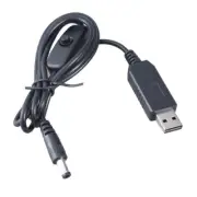 Convenient USB to DC5.5mmx2.1mm Cable with 12V Output Switches Button Included