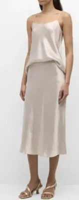 Vince Satin Scoop Neck Cami Top Champagne Size XS New NWT