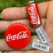 2 piece Genuine Crocs Jibbitz - Very Desirable Metal Coca Cola Bottle Cap+ Can
