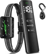 SoldCold Dog Shock Collar, 2023 New User-Friendly IPX7 Waterproof Dog Training Collar with 3 Modes Electric Shocker for 10-120lbs, 2600FT E-Collar for Large Medium with Training Clicker (Black)