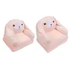 Foldable Kids Sofa Pink Dog Sponge Pull Out Kids Couch Soft Children Flip Ope