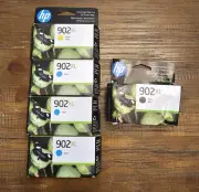 2024 2025 New 4 Pack HP 902XL Ink Cartridges Cyan, Yellow, Black SEALED Boxes