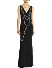 [Sass & Bide] Illusions Gown in Silver/Print