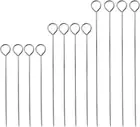 12 PCS Barbecue Skewers Stainless Steel Kebab Skewers Reusable Metal Skewer Stic