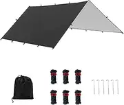Camping Tent Tarp Shelter - Camping Rug for Tent | Tarpaulin Waterproof Heavy Duty Tarp Sheet Cover | waterproof Heavy Duty | Multifunctional Grounding Sheets for Outdoor Activities, Adventure
