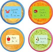 240 PCS Baby Food Labels Set in 2 Sizes and 45 Designs Water Resistant for Food Containers, Jars
