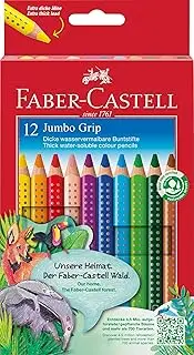 Faber-Castell 110912 Jumbo Grip Coloured Pencil (Pack of 12)