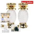 Charming 9.5" Pineapple LED Lava Lamps, Touch Control and USB Powered - 2 Pack