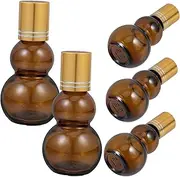 COMPUKAS 5Pcs Essential Oil Roller Bottles Refillable Glass Containers for Perfumes and Cosmetics Durable Travel Bottles with Ball for Smooth Application