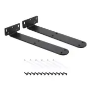 Shelf Brackets, 2Pcs 45x295mm Cold Rolled Steel Floating Shelves Bracket (Black)