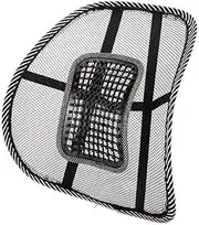 1Pcs Air Flow Lumbar Support Cushionwith Elasticated Positioning Strap for Car Seat or Chair Back Rest