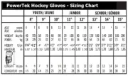 PowerTek V5.0 Tek YOUTH Ice Hockey Gloves, Flexible Full Motion Cuff
