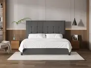 My Style Framed Headboard & Slimline Base - Super King / Gunmetal / Standard Base