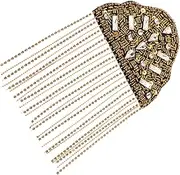 FOMIYES Elegant Rhinestone Tassel Epaulettes with Chains Stylish Shoulder Badge for Men and Women Versatile Fashion Accessories for Costumes Clothing and Bags