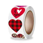 500pcs/roll Color Heart-shaped Stickers Seal Label Thank You Label Scrapbook Packaging and Wedding Decoration Stationery Stickers