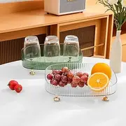 Anyoifax Makeup Organizer for Vanity, Skincare Organizers and Storage Bathroom Organizer Countertop and Dresser Perfume Organizer Tray for Cosmetics, Lotion, Lipsticks, Clear