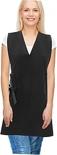 [LIFKOME] V-neck Mesh Back Apron Barber Vest Stylist Vest Hair Stylist Apron Salon Easy Fit