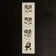 Vintage 1981 Bolind, Inc. PANDA BEAR Sticker Strip - Super Rare!