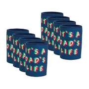 8x Annabel Trends Drink Can Cooler 7x10.5cm Stubby Beverage Holder Dads Life
