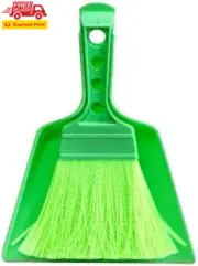 Mini Brush with Dustpan Nylon Broom Mini Cleaning Desk Brush Approx. 8.3 X 6.7 I