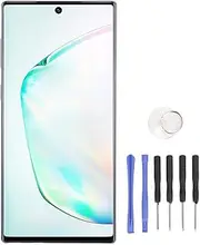 LCD Screen Replacement for Galaxy Note 10, LCD Display Touch Screen Digitizer Assembly with Frame & Repair Tools, Touch Screen LCD Display Assembly (Black)