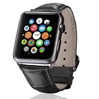在飛比找momo購物網優惠-【IN7】Apple Watch 鱷魚紋系列手工真皮錶帶42