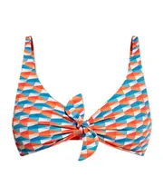Apia tie-front bikini top IT38 Blue