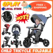 Qplay Rito 5 in 1 Kids Folding Tricycle Toddler Stroller Trike Bike Ride On Toy