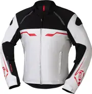 IXS Hexalon-ST waterproof Motorcycle Textile Jacket, black-white-red, Size M for Men Black White Red