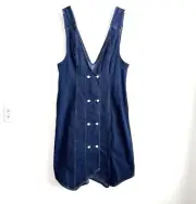 NWT Anthropologie Pilcro Vest Mini Denim Dress Blue Size 16 Boho Women’s