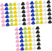 Operitacx 180 Pcs Butterfly Hat Buckle Brooch Locking Pin Keepers Pin Backs Pin Locking Back Locking Clasp Pin Supplies Pin Locks Plastic Cuff Retainer
