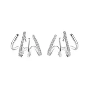 Four Claw Earrings Four Claw Earrings Minimalist Over-ear Pierced Earrings Silver