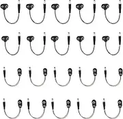 20PCS 9 Volt Snap-on Leather Battery Clip Connectors with 5.5x2.1mm Male DC Power Plug for Arduino DIY Student Experiments LED Strip Lights (10PCS T Type & 10PCS I Type)