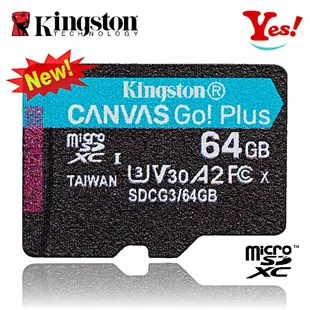 【Yes！台灣公司貨】金士頓 Kingston A2 U3 V30 64G 128G/GB micro SD TF記憶卡