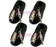4x 25Ft XLR 3Pin Female to 1/4" Stereo Mic Microphone TRS Balanced Cable 25Foot