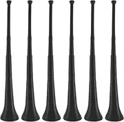 Hoarost 6 Pcs 28 Inch Collapsible Stadium Horn Plastic Vuvuzela Trumpet Horn Blow Noise Maker for Sporting Events Sports Themed Party Supplies (Color set 2)