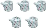Set of 5, Old Dyed Three Color Tokusa Mini Juice, 2.5 x 1.8 x 2.2 inches (6.5 x 4.6 x 5.6 cm) (50cc) | Seasoning Containers Setomonohonpo