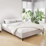 217x160 Artiss Bed Frame Queen Beige ZORA