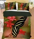 3D Flower Butterfly 1520NA Bed Pillowcases Quilt Cover Duvet Kathy Barefield Fay