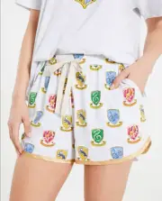 NEW PETER ALEXANDER HARRY POTTER HOUSES PJ SHORTS WOMENS $59.95 XL