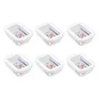 6PK Lemon & Lime Yorkshire Durable Glass Fresh Lock Food Storage Container 650ml