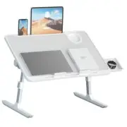 Lap Desk for Bed, Folding Laptop Stand for Bed Table, Adjustable Portable Gray