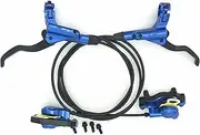 Mountain Bike Disc Brake Kit, Including Front and Rear Calipers - Hydraulic Disc Brakes for 800mm/1400mm Road and MTB Bicycles(Blue)