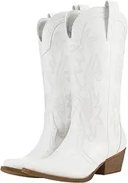 [HISEA] Rollda Cowboy Boots Women Western Boots Cowgirl Boots Ladies Pointy Toe Fashion Boots