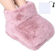 Foot Heating Slippers | Foot Warmer for Bed, Home Bedroom | 3-Temperature Setting, Heated Slippers for Women Men