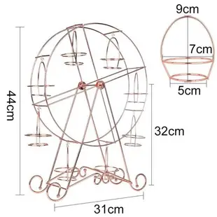 歐式甜品臺擺件展示架茶歇擺臺白色婚禮點心架子托盤摩天輪蛋糕架