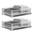 J 2 Pack Under Bed Storage Container With Wheels Multifunctional Home Dorm T 3