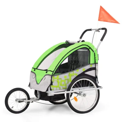 2in1 Kids Trailer Bike Trailer Bicycle Foldable Jogger Stroller Trailer AU STOCK