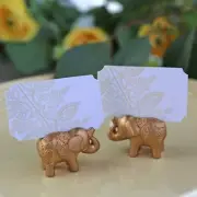 144 Lucky Elephant Wedding Place Card Holders Gold Favors with Cards Asian