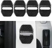 4pcs Car Door Lock Latches Cover Protector Compatible with Mercedes-Benz AMG (A S M C E CLS GL CLA GLE GLC) GTA Accessories Stainless Steel Car Door Lock Sport Style Decorations (Carbon Fiber)